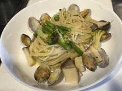 パスタ作った！(アサリとエリンギとブロッコリーのパスタ)