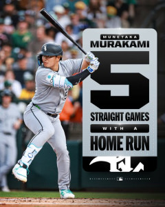 海外「この男は怪物だ！」5試合連続本塁打を放ったホワイトソックスの村上選手に対する海外の反応