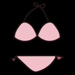 与田ちゃん、ドえちマイクロビキニで巨胸を披露する