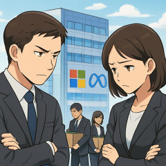 Microsoftとmeta、プログラマーを大量リストラ、新卒採用も中止、AIで不要に   |  プログラム書く　AIに投げる　間違い指摘が戻ってくる　直す