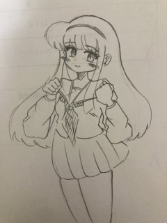 【画像】美少女描いたから評価を頼むｗｗｗｗｗｗｗｗｗｗ