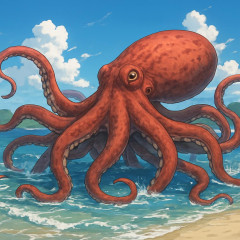 白亜紀のタコは全長19m   |  美味しいの？