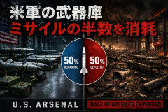 【速報】アメリカさん、イランごときにミサイルの半数を消耗してしまうｗｗｗ