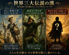 世界三大伝説の漢「ドン・キホーテ」「ロビン・フッド」あと誰？