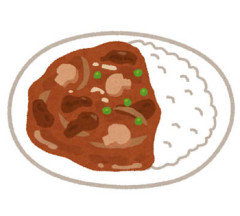 【食べ物】冷蔵庫に昨日の残りのトンカツがあったので食べたら、カレーの香りを纏った父が帰宅。冷蔵庫を開けて「トンカツが無い！」と騒ぐので「ごめん食べた」と伝え