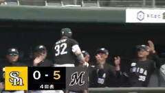 佐藤都志也、2打席連続ホームランきたぁぁぁぁ！！ロッテがリードを5点に広げる！