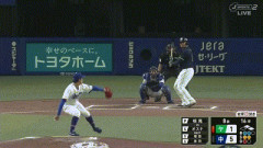 球場騒然　オスナが空振りしたバットが中日・石伊の頭に直撃　治療でベンチへ