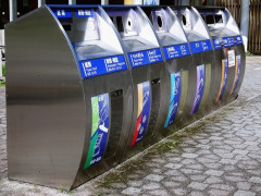 パーキングエリアのごみ箱撤去、安全面・環境面・防犯面から撤去に