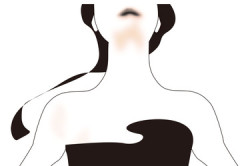 吉岡里帆さんの美しいデコルテ