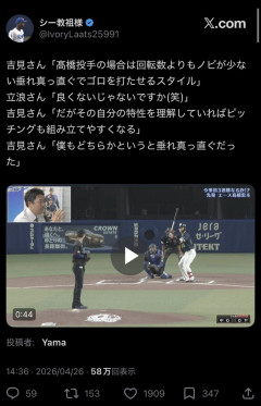 吉見一起(ex.中日ドラゴンズ)、立浪和義(ex.中日ドラゴンズ)に大恥をかかせる