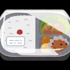 終電の電車でコンビニ弁当食ってる