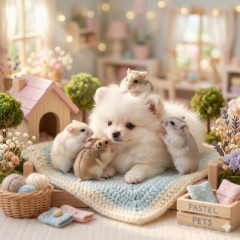 ポメラニアンさんを撫でているだけの動画　かわいい