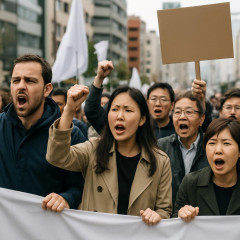 「外国人に暴力的」「将来に不安」排外主義にノー 大阪でデモ