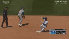 大谷翔平、第三打席は今永から二打席連続安打となるツーベースヒット！！！！！