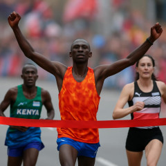ケニアのサウェが人類初の2時間切り！2位のケジャルチャも「サブ2」女子も世界新   #ロンドンマラソン |  100mを何秒位で走ってんだ　