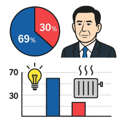 高市内閣の支持率3ポイント低下69% 節電・節約「必要」7割   #日経世論調査
