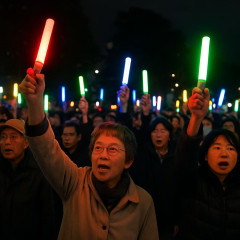 ペンライトで「戦争反対」訴える 徳島市で集会⋯市民連合   |  本当に250人ですかあ？？