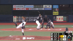 栗原陵矢の走者一掃タイムリーで同点！！