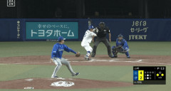 【定期】中日尾田代走盗塁死