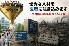 「優秀な人材を医者に注ぎ込みます」←失われた30年の原因これじゃね？