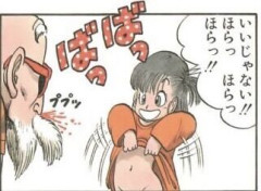 ブルマ「きゃー！」お胸ぷりん！ 亀仙人「鼻血ブー！！！！」