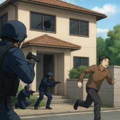 立てこもり、警察が突入も男はおらず逃走中   |  3年前に斧で暴走族襲った人だって