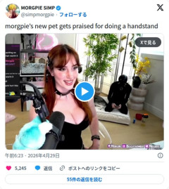 【動画】配信者さん、全身スーツの