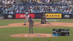 大谷翔平、第四打席は今日2つ目の四球で出塁