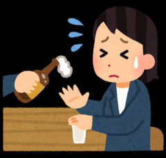 【クズ】職場の新人女が「お酒は無理ですお腹痛いんで無理です」と言うけど、嘘だと思った俺は思い切りグラス持って全部流し込んだ。するとトイレに行ったきり出てこな