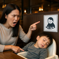 寝ている3歳児を「起こして食べさせてください」飲食店の一言に母親激怒→ポストが大炎上…店舗は回答拒否   #𝕏