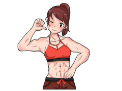 女の子が下着とか水着姿でマッスルポーズとってる画像に興奮するんだが…