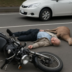 シカと衝突後倒れたバイクの61歳男性をひき逃げか 61歳女逮捕 男性は死亡 ひいたの車の運転手からも任意で話聞く 渋川   #群馬 |  ほんとバイカスってゴミだよな