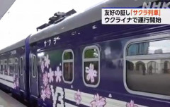 国営ウクライナ鉄道に桜列車、日本のJICA協力で花びらイラスト…首都キーウと西部ウジゴロド結ぶ！