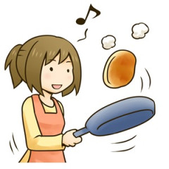 【画像】ワイジ、ホットケーキを焼く