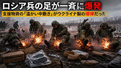 【速報】ロシア兵の足が一斉に爆発、支援物資の「温かい中敷き」がウクライナ製の爆弾だった・・・