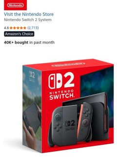 【米Amazon】Switch2本体 過去一ヶ月4万点　PS5本体 過去一ヶ月0.6万点