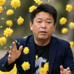 ホリエモン “食用菊ばらまき”炎上に不服… 昨年は無風も「今回はなぜ炎上してるの？」「このフラワーシャワーは絶対記憶に残る」   |  あるいは菊の花やめて金粉にしたら