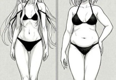 【画像】カリカリ女さん、同棲してデブデブ女になってしまう…