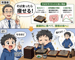 有識者「そば食ったら痩せる！」ぼく「なるほど」