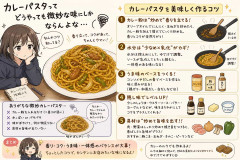 カレーパスタってどうやっても微妙な味にしかならんよな　なんかコツ知ってる？