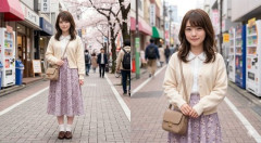 【画像】AIで女の子作ったんやけどどっちが好み？
