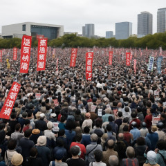 「退陣、退陣、高市政権」改憲反対集会に5 万人、東京・有明 中道は登壇なくメッセージも   |  まず、高市はじめ右派が戦争したがっているという妄想を改めない限り