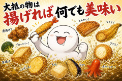 大抵の物は揚げれば何でも美味い