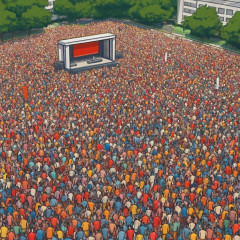 共産・社民らの５万人憲法大集会、空撮映像が公開される・・・