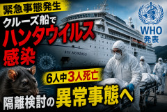 クルーズ船内で「ハンタウイルス」に集団感染　これまでに3人死亡