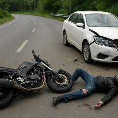 「片足がないようだ」月山道で事故 車とバイクが衝突し男性1人が大ケガか（山形）   #速報 |  この写真載せることに意味ある？