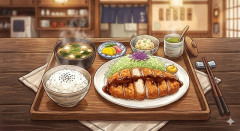 【画像】ひとりでトンカツ食べに来た