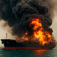 ホルムズ海峡で韓国企業の船が爆発と火災、攻撃を受けたか   #イラン