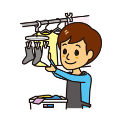 朝、洗濯機を回し、夫が閉め切った部屋に洗濯物を干してくれるのですが、なぜか衣類乾燥機を使おうとしないんです