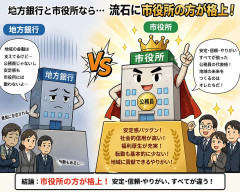 地方銀行と市役所なら流石に市役所の方が格上だよな？